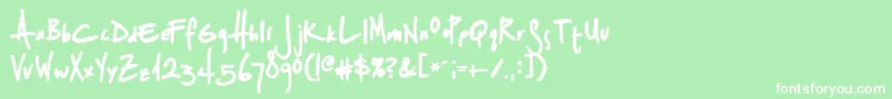 SplurgeBold Font – White Fonts on Green Background