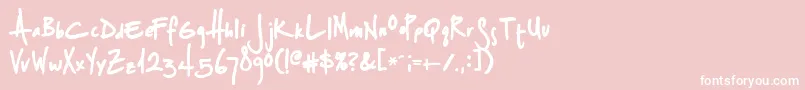 フォントSplurgeBold – ピンクの背景に白い文字