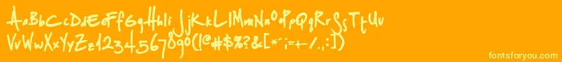 SplurgeBold Font – Yellow Fonts on Orange Background
