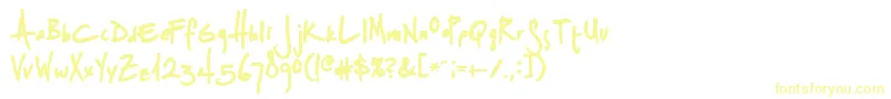 SplurgeBold Font – Yellow Fonts on White Background