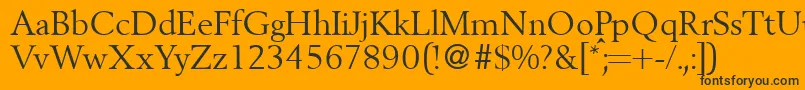 BergoniadbNormal Font – Black Fonts on Orange Background