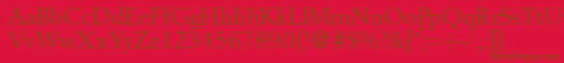 fuente BergoniadbNormal – Fuentes Marrones Sobre Fondo Rojo