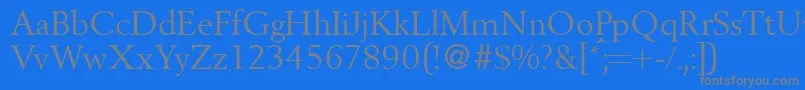 BergoniadbNormal Font – Gray Fonts on Blue Background