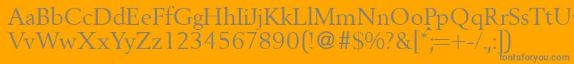 BergoniadbNormal Font – Gray Fonts on Orange Background