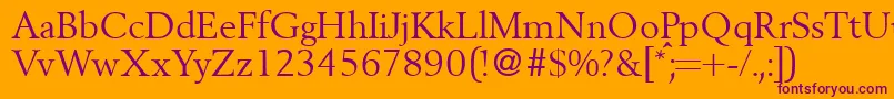 BergoniadbNormal Font – Purple Fonts on Orange Background