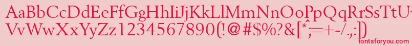 BergoniadbNormal Font – Red Fonts on Pink Background