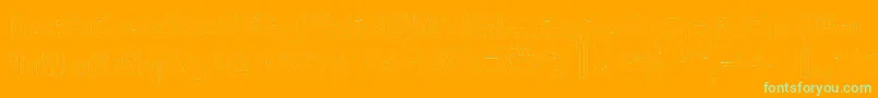 フォントInternerd – オレンジの背景に緑のフォント