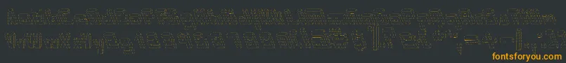 フォントInternerd – 黒い背景にオレンジの文字