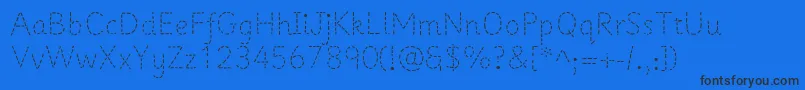 Prima1 Font – Black Fonts on Blue Background