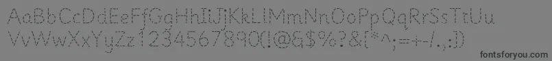 フォントPrima1 – 黒い文字の灰色の背景