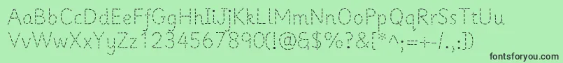 Шрифт Prima1 – чёрные шрифты на зелёном фоне