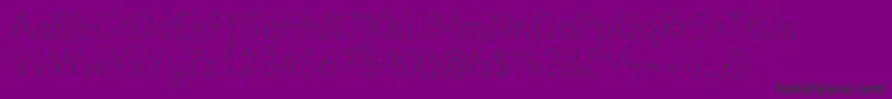 Prima1-fontti – mustat fontit violetilla taustalla