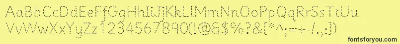 Prima1 Font – Black Fonts on Yellow Background