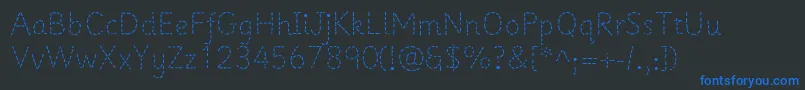 Шрифт Prima1 – синие шрифты на чёрном фоне