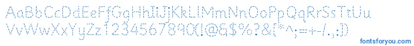 Prima1 Font – Blue Fonts on White Background