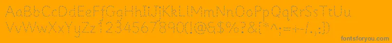 Prima1 Font – Gray Fonts on Orange Background