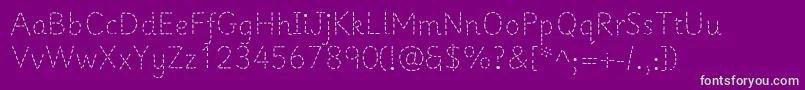 Prima1 Font – Green Fonts on Purple Background