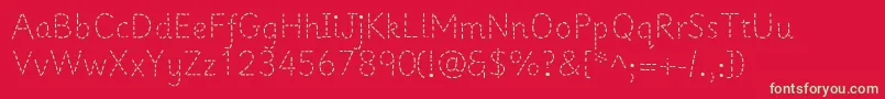 Prima1 Font – Green Fonts on Red Background