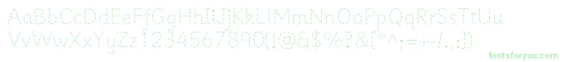 Prima1 Font – Green Fonts on White Background