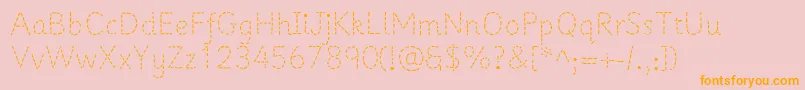 Fonte Prima1 – fontes laranjas em um fundo rosa