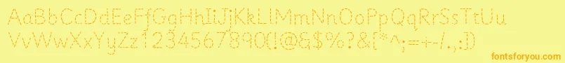 Prima1 Font – Orange Fonts on Yellow Background