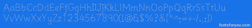 Prima1 Font – Pink Fonts on Blue Background