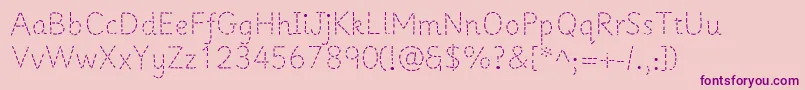Prima1 Font – Purple Fonts on Pink Background