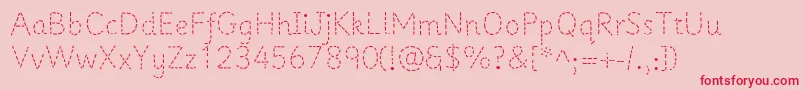 Prima1 Font – Red Fonts on Pink Background