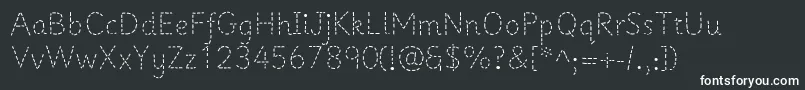 Шрифт Prima1 – белые шрифты на чёрном фоне