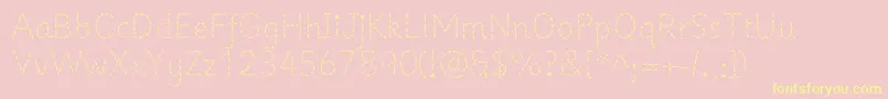 Prima1 Font – Yellow Fonts on Pink Background