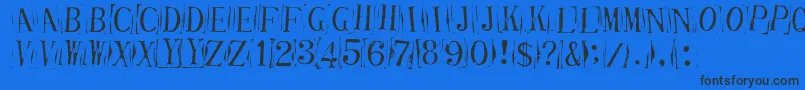 TicketCapitalsimpressed Font – Black Fonts on Blue Background