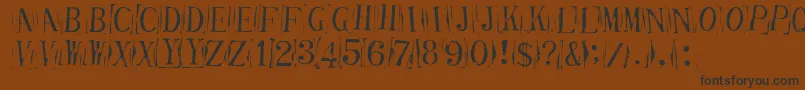 TicketCapitalsimpressed Font – Black Fonts on Brown Background