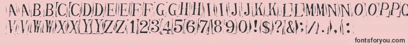 TicketCapitalsimpressed Font – Black Fonts on Pink Background