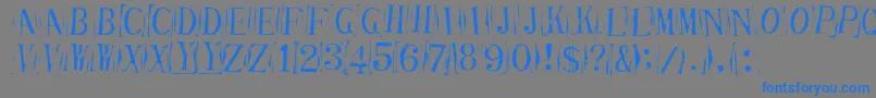 TicketCapitalsimpressed Font – Blue Fonts on Gray Background