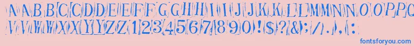 TicketCapitalsimpressed Font – Blue Fonts on Pink Background
