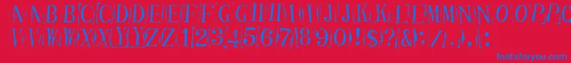 TicketCapitalsimpressed Font – Blue Fonts on Red Background