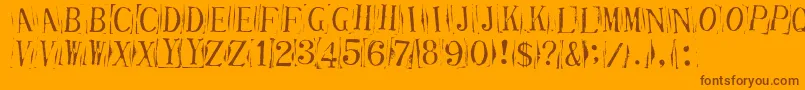 TicketCapitalsimpressed Font – Brown Fonts on Orange Background