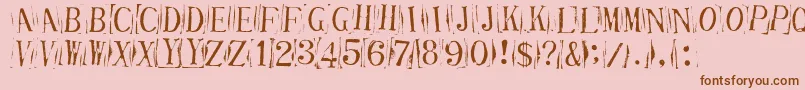 TicketCapitalsimpressed Font – Brown Fonts on Pink Background