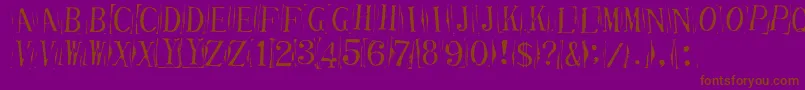 TicketCapitalsimpressed Font – Brown Fonts on Purple Background