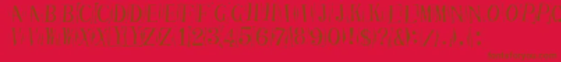 TicketCapitalsimpressed Font – Brown Fonts on Red Background