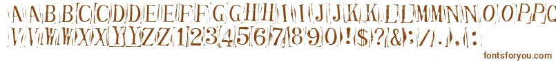 Шрифт TicketCapitalsimpressed – коричневые шрифты на белом фоне