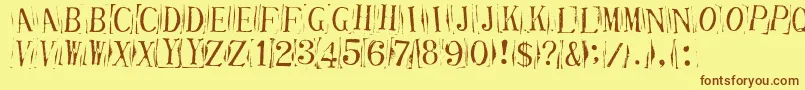 TicketCapitalsimpressed Font – Brown Fonts on Yellow Background