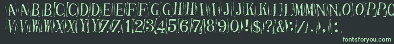 TicketCapitalsimpressed Font – Green Fonts on Black Background