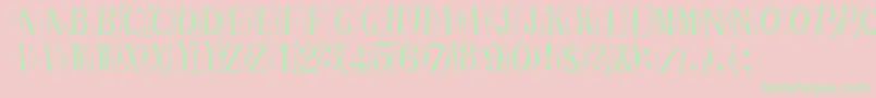 TicketCapitalsimpressed Font – Green Fonts on Pink Background