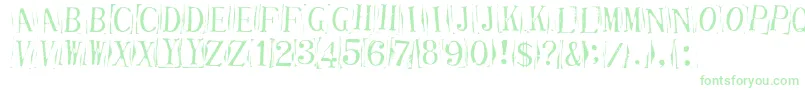TicketCapitalsimpressed Font – Green Fonts on White Background