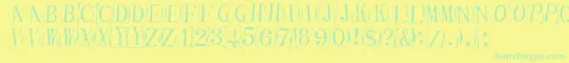 Police TicketCapitalsimpressed – polices vertes sur fond jaune