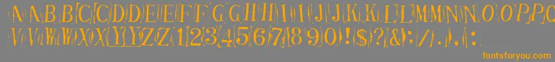 TicketCapitalsimpressed Font – Orange Fonts on Gray Background