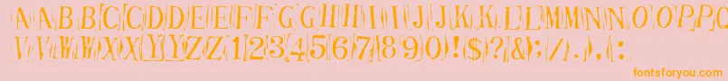 TicketCapitalsimpressed Font – Orange Fonts on Pink Background