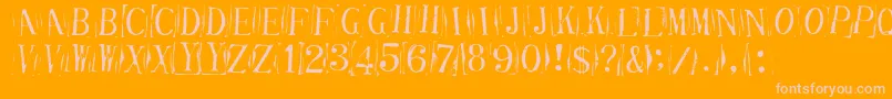 TicketCapitalsimpressed Font – Pink Fonts on Orange Background