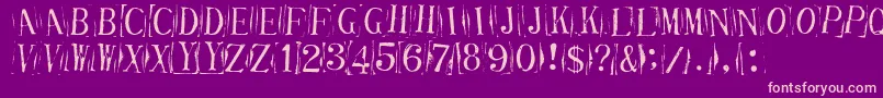 TicketCapitalsimpressed Font – Pink Fonts on Purple Background